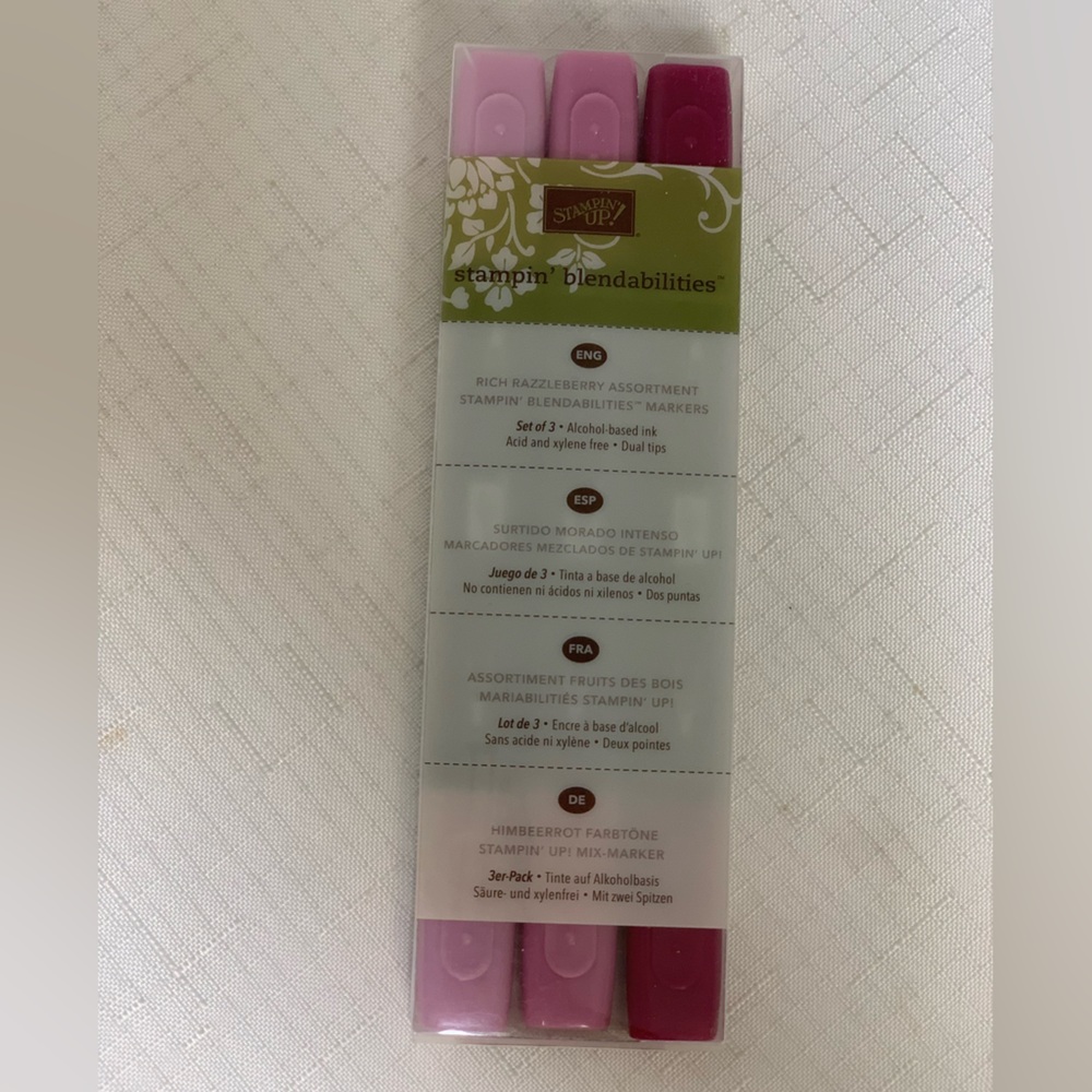 Stampin Up Blendabilities Rich Razzleberry Assortment Marker Dual Tip Ink 3-Pack